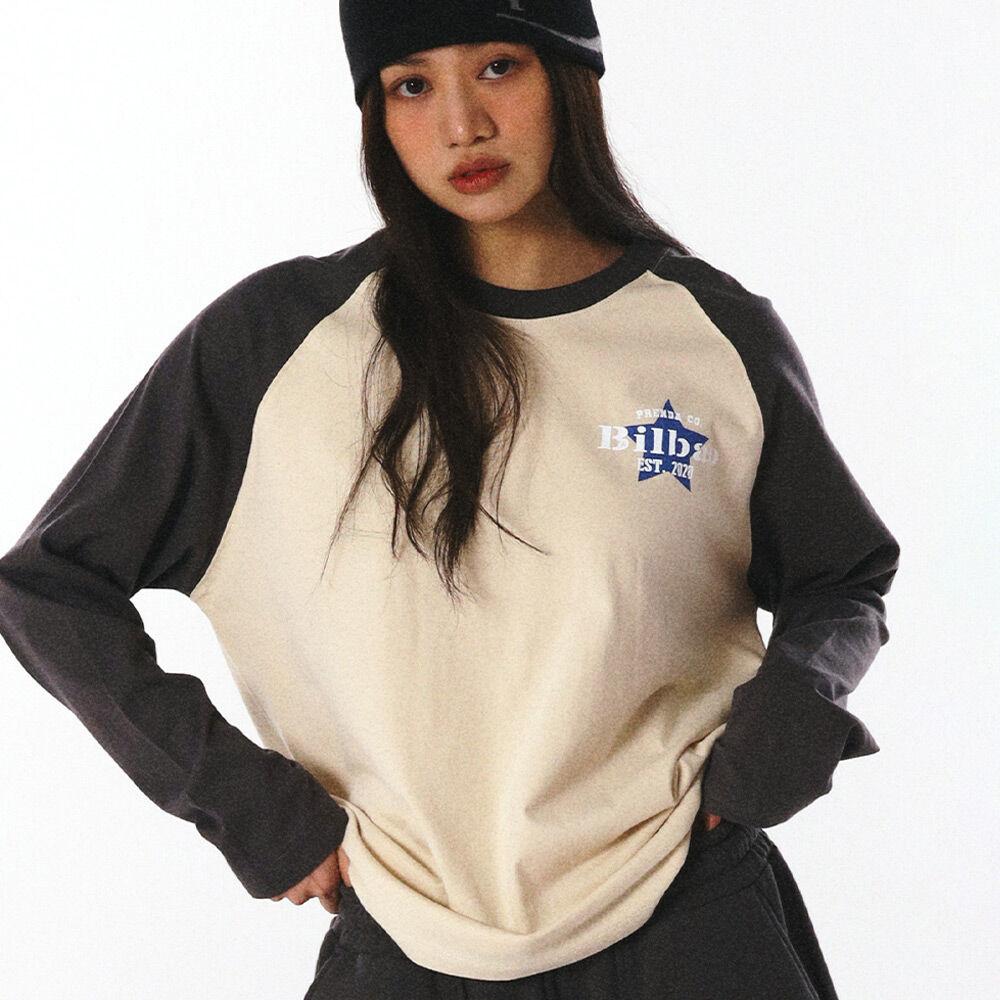 BILBAO LONG SLEEVE CHARCOAL/BEIGE