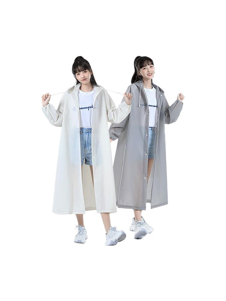 4컬러 남녀 공용 레인 코트 고탄력 EVA 기능성 다회용 우비