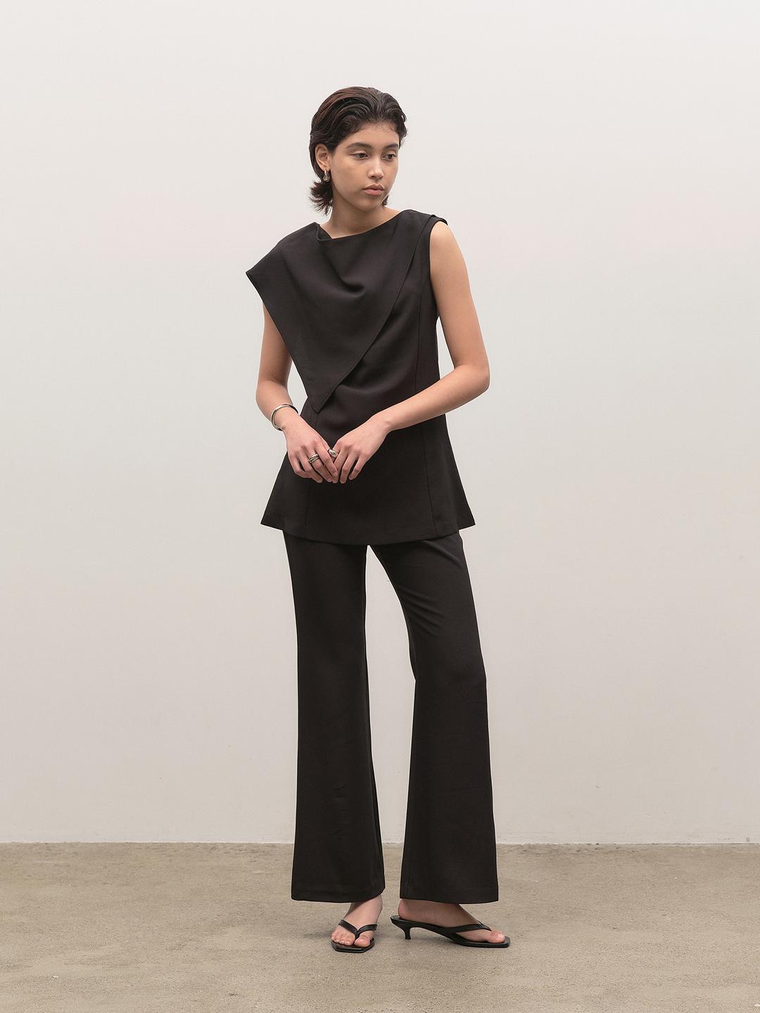 Slim bootscut slacks (블랙)