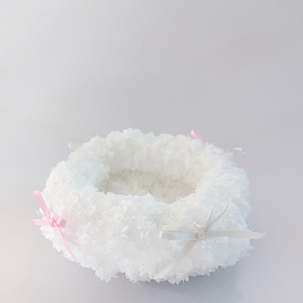 cloud knit coaster (white)