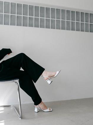 Simple Strap Sandal - White (5cm)