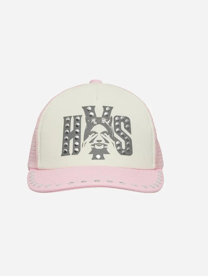 히스테릭 글래머 트러커 모자 핑크 Hysteric Glamour See No Evil Trucker Hat Pink
