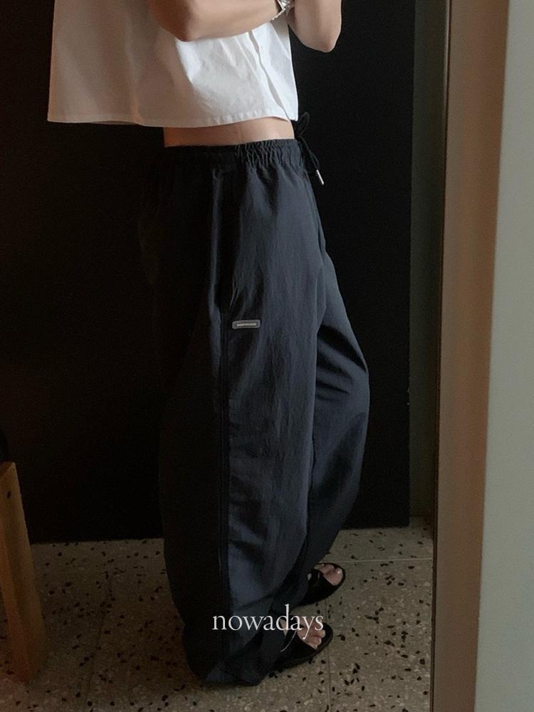 나우어데이즈 underson 언더슨 엘리 트랙 팬츠 밴딩 일자 와이드 데일리 바지 (2col)