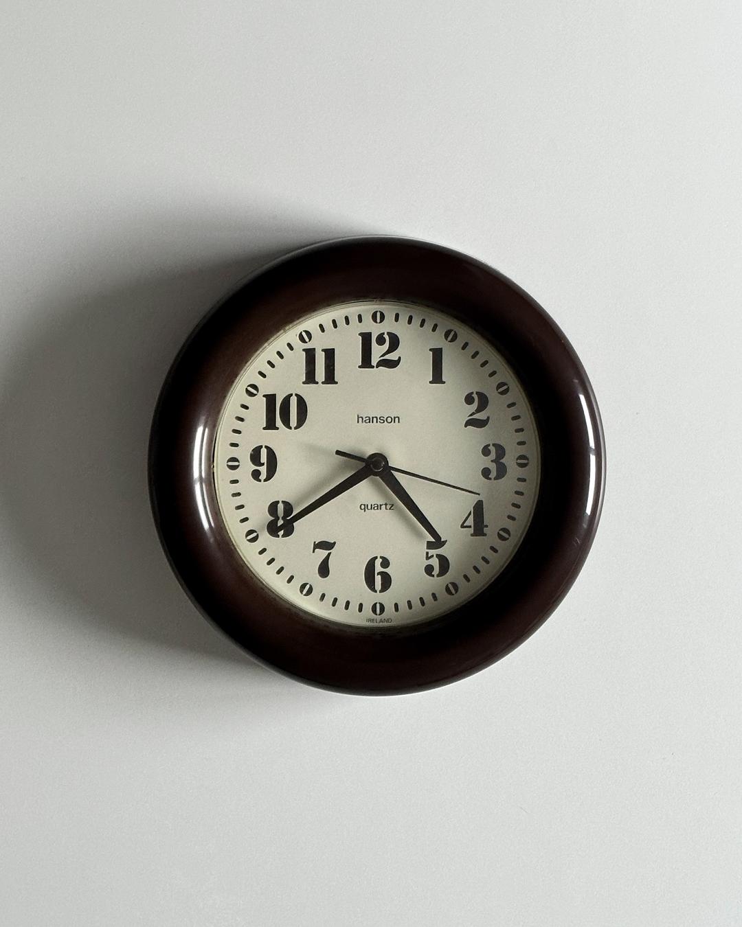 70s HANSON Brown Wall Clock