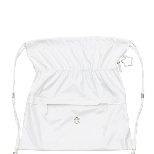 (예약발송 8월 25일)DAMP GLOSSY STRING BACK PACK_WHITE