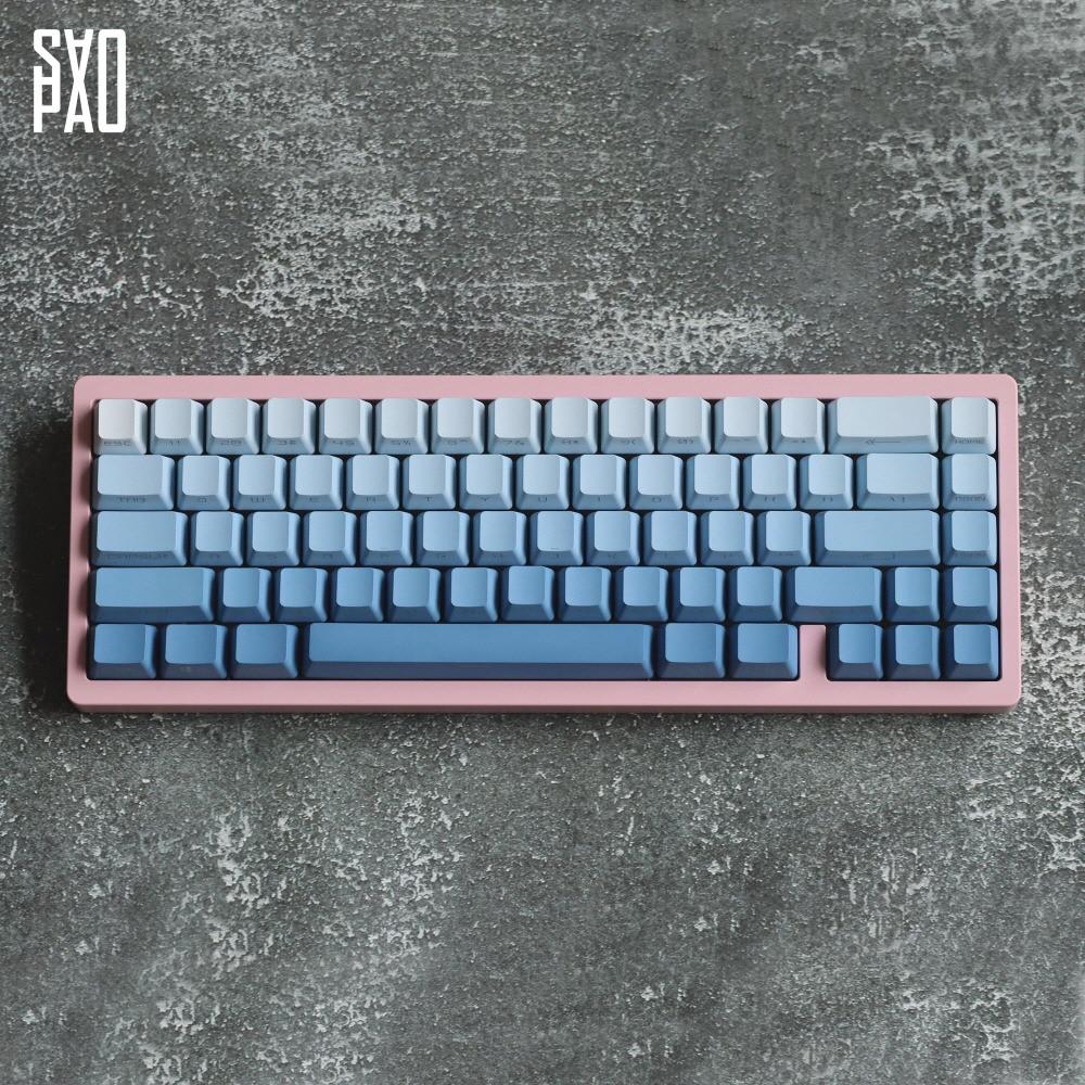 사오파오 포그블루 LED투과 키캡 PBT OEM 이중사출 (104키)