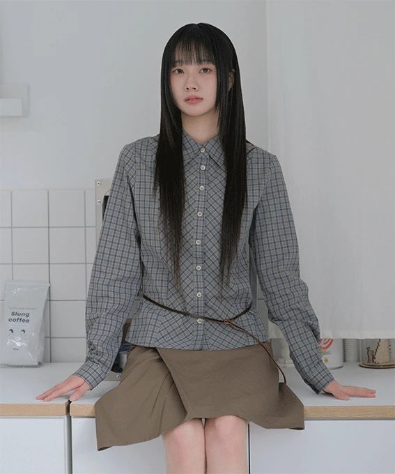 모드니 빈티지 라인 체크 sh 2color