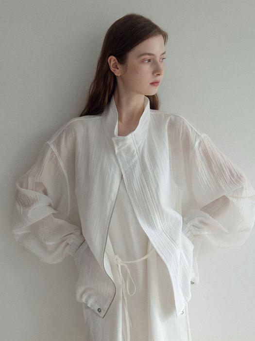 esy rainy neck wind jacket (ivory)