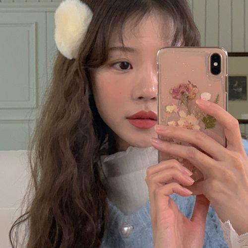 ECO FUR HAIR PIN(WHITE, YELLOW, BEIGE, PINK, BLUE, GREEN, BROWN 7COLORS!)