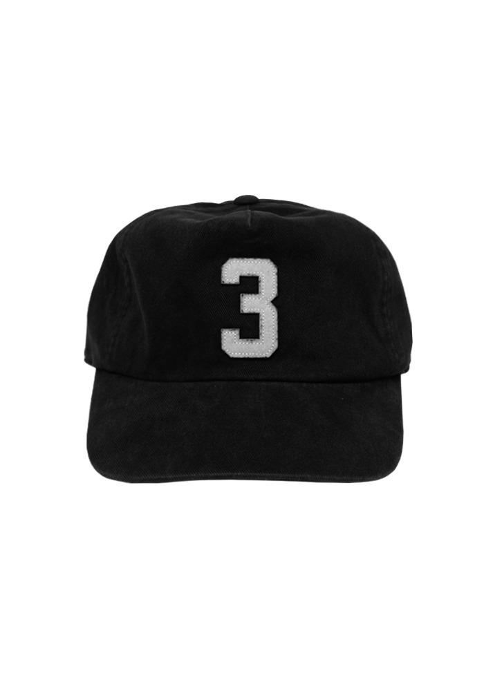 THREE 5 PANEL CAP (BLACK)