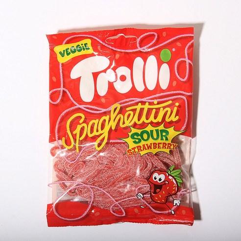 트롤리 스파게티니 사우어 딸기맛젤리100g, 100g, 3개 - 츄잉젤리 | 쿠팡