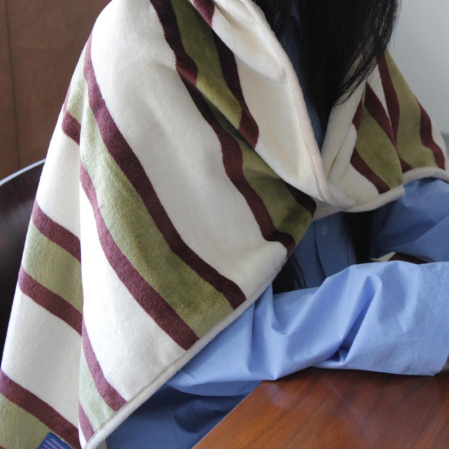 볼드스트라이프 페이크퍼 무릎담요 블랭킷 2Colors