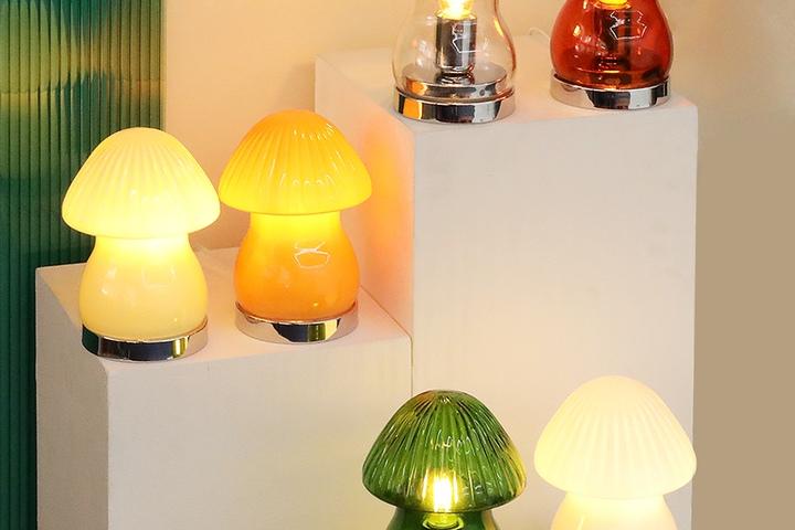 비비드 단스탠드 6컬러 머쉬룸 무드등 (LED전구 증정)