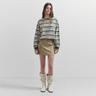 Washing Cotton Mini Skirt in L/Beige VW5SS460-90