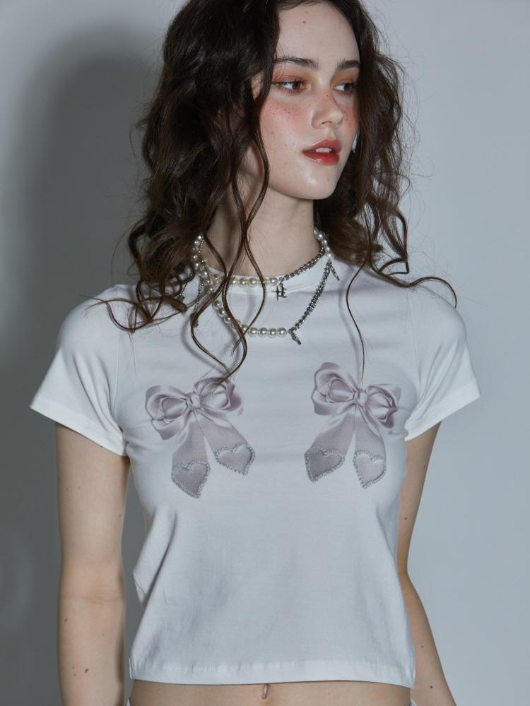 CUBIC RIBBON T-SHIRT