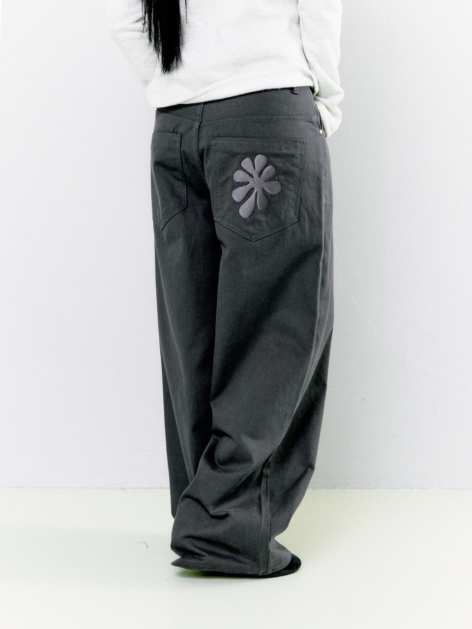OAF LOGO COTTON PANTS, CHARCOAL
