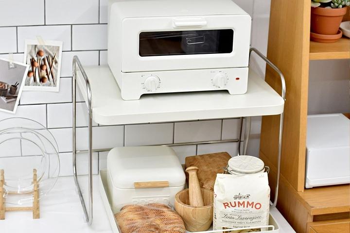 스테인리스 전자레인지 선반 전자레인지 거치대 렌지대 수납장 52cm