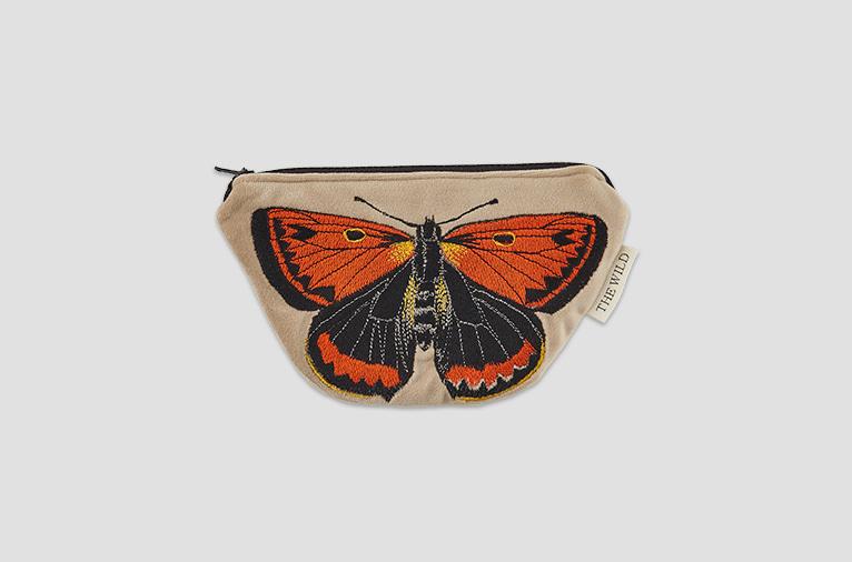 [더와일드] 벨벳 동전파우치 (red butterfly) (12차입고)
