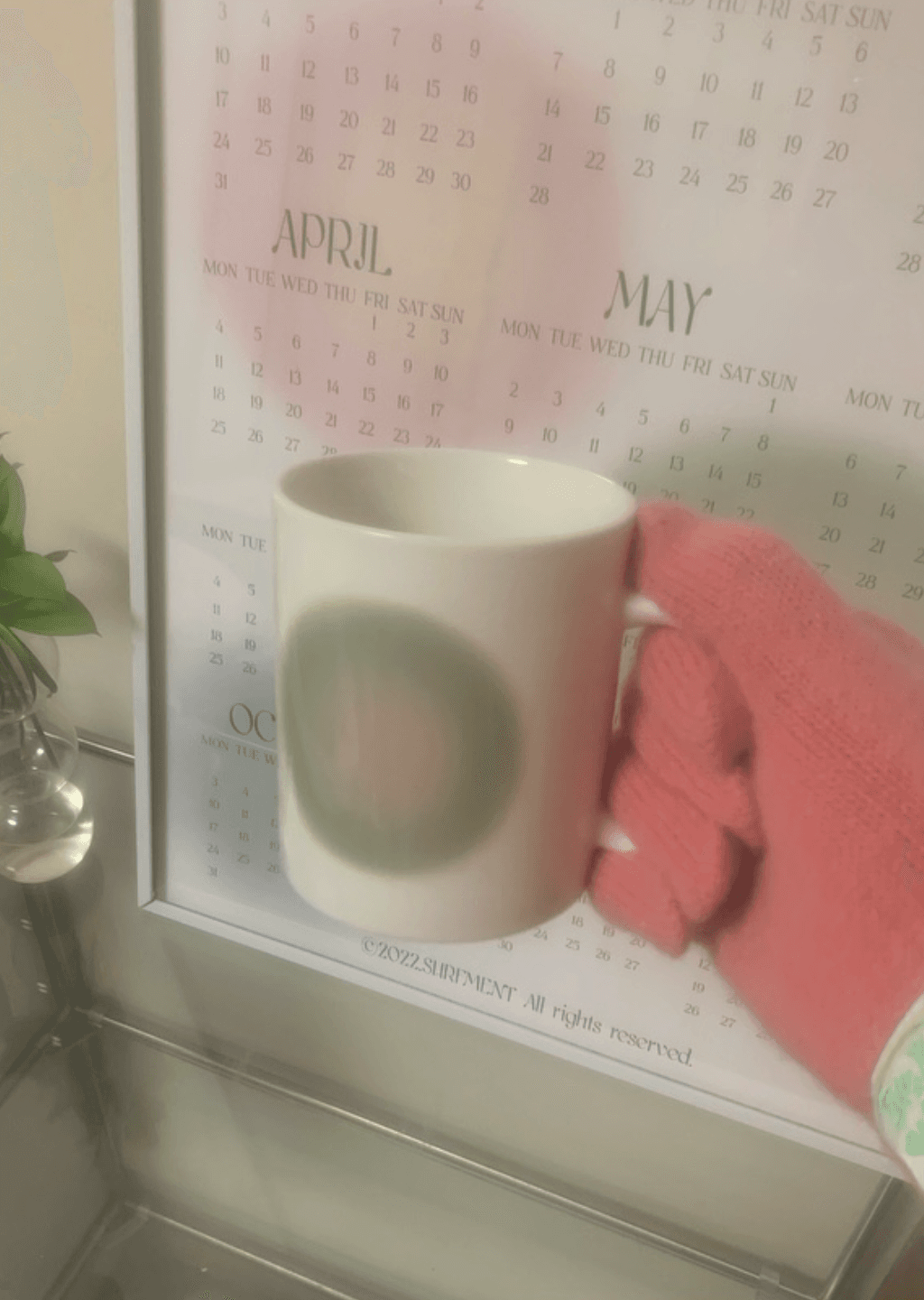 SMOOTH MUG GREEN-PEACH