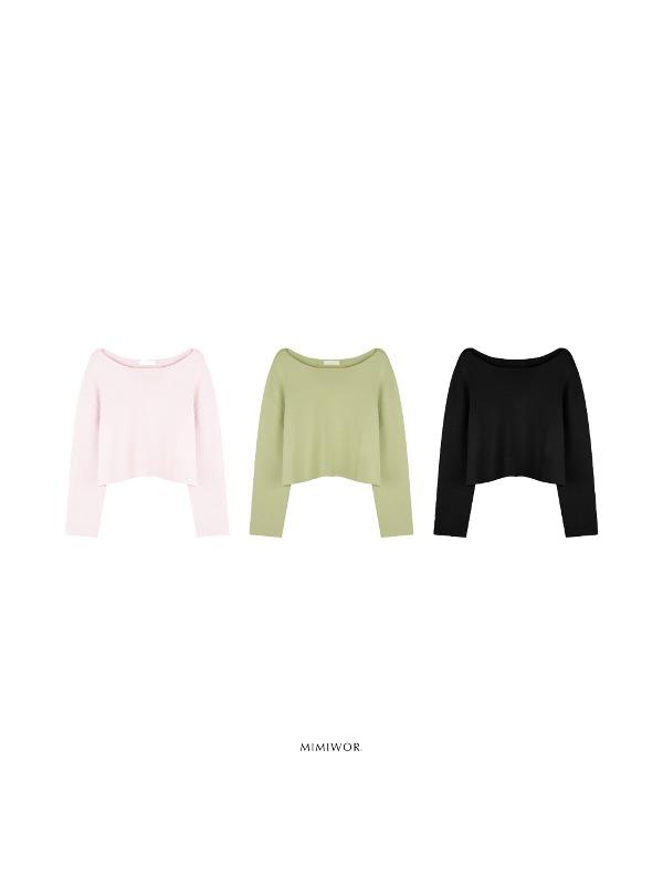 Haute boat neck knit top 오뜨 보트넥 니트탑