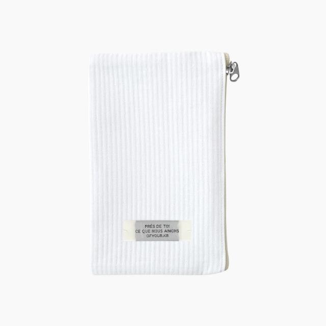 White Stripe Pouch