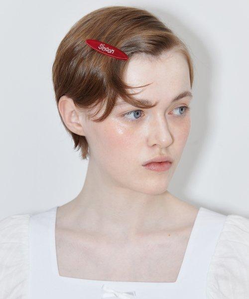 LOGO ROUND HAIRPIN (RED)