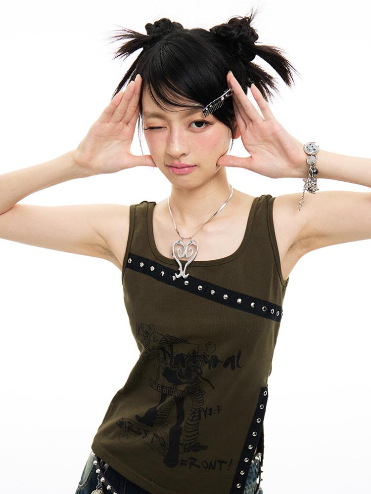 MOMSAYCAN American Retro Sleeveless Camisole