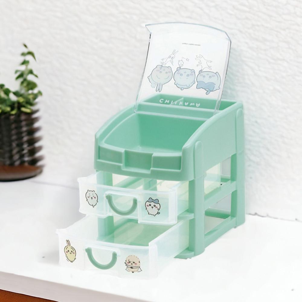 치이카와 소품 정리함 3단 서랍장 하치와레 우사기 랏코 먼작귀