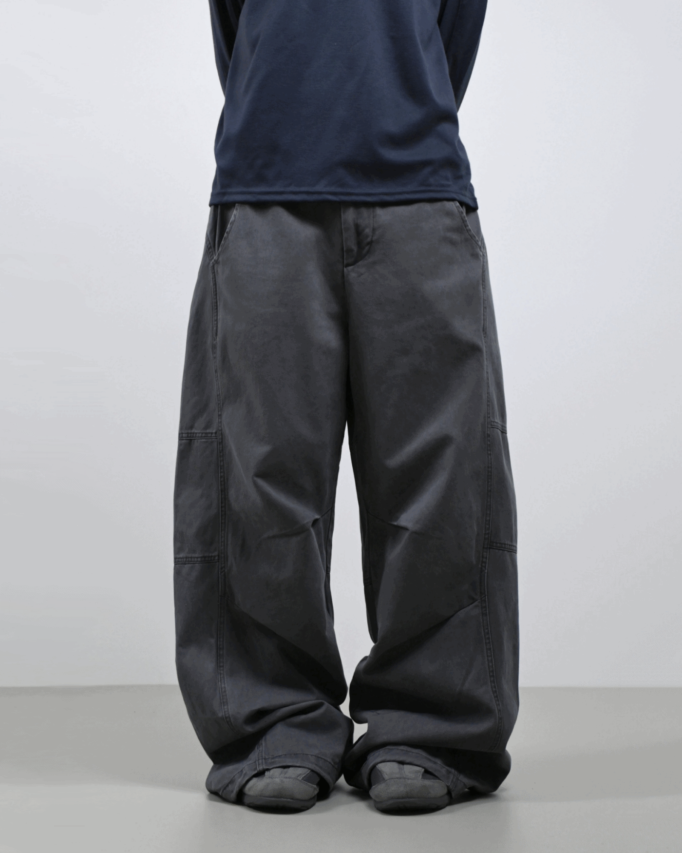 pigment work wide cotton pants