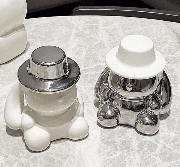 토끼 이쑤시개 면봉 수납함 인테리어 소품