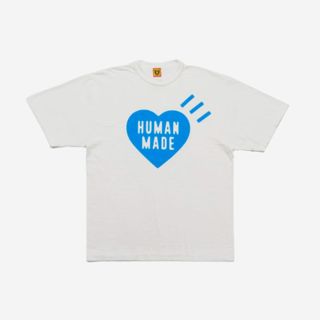 Human Made Heart T-Shirt White Blue - Offline Store Exclusive