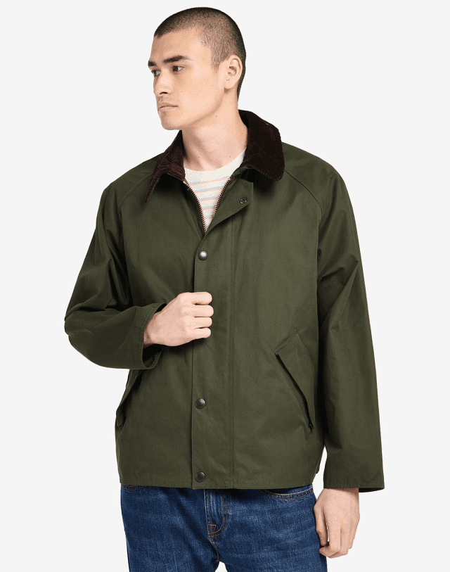 [Barbour] 남성 카키 OS Transporter 논왁스 캐주얼 자켓
