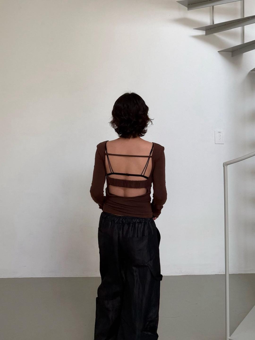 Back Open T-shirt(4 color)