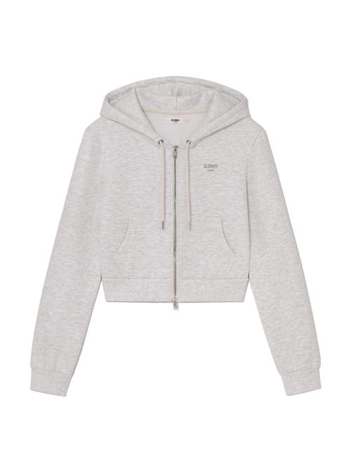 G CROP ZIP UP (GRAY)