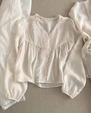 april pintuck blouse (2color)