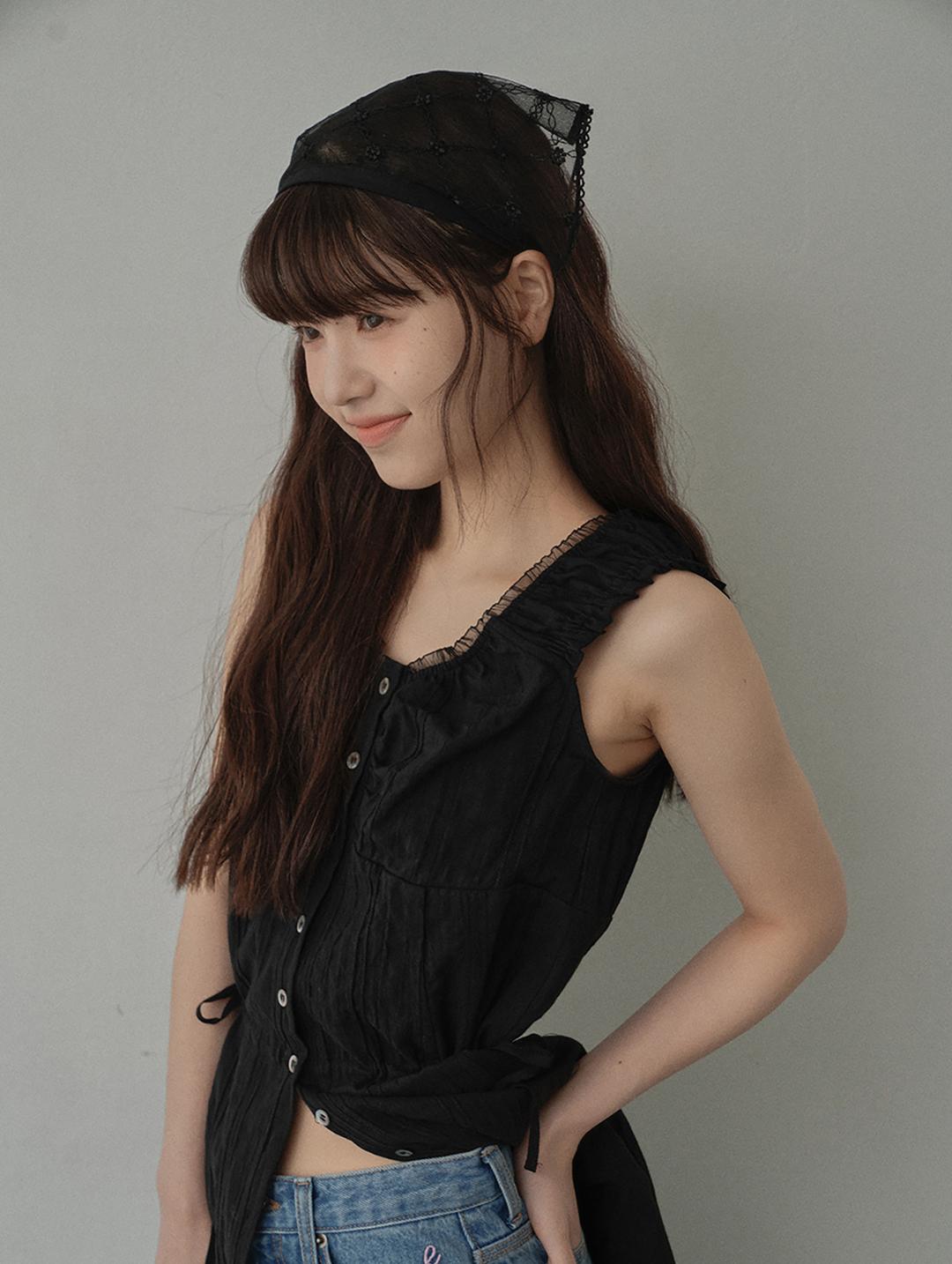 Coco hair kerchief  - black