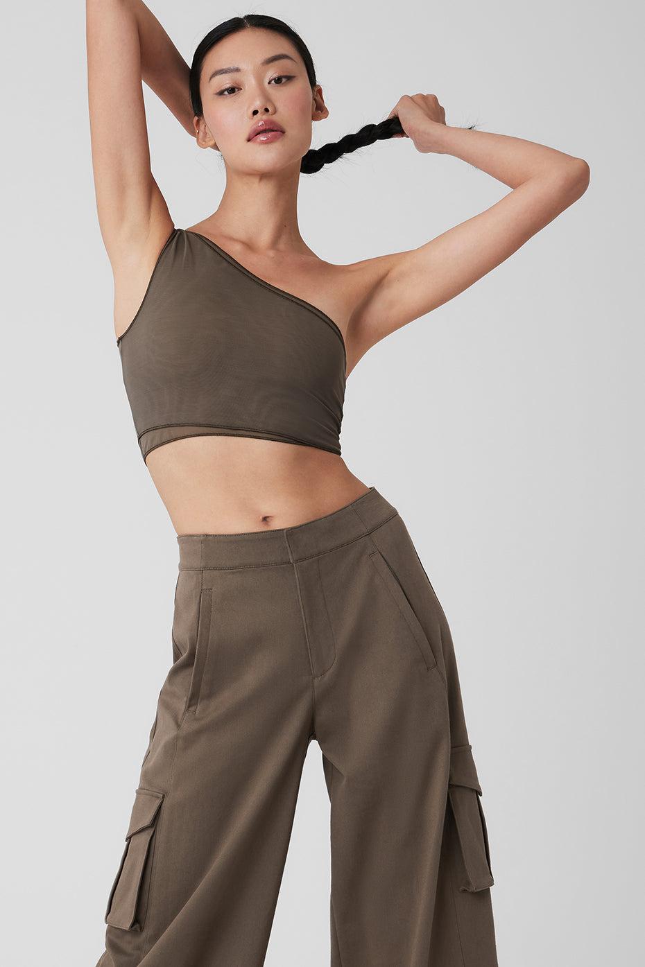 Mesh Sheer Illusion Tank - Olive Tree - Olive Tree / M