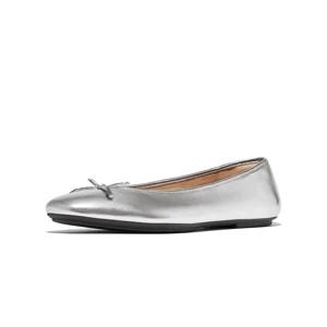 [핏플랍]  FFSO4F008SV 델리카토 리본 메탈릭 레더 실버 여성 발레리나 플랫슈