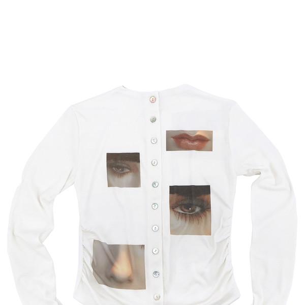 Puzzle Shirring Cardigan Long Sleeve