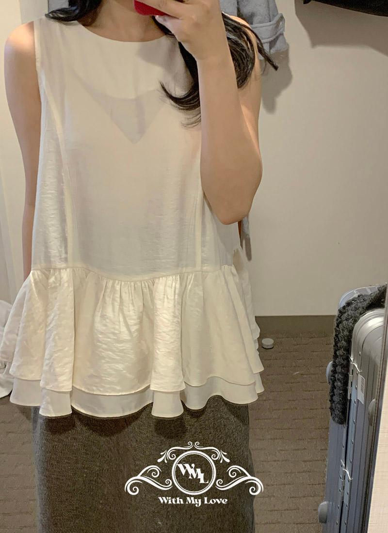 Frill Layered Sleeveless BL