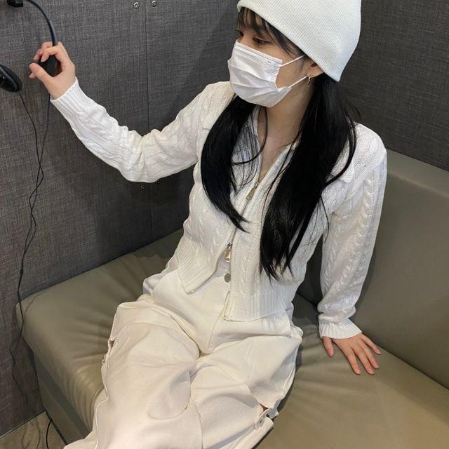 charming zipper cardigan