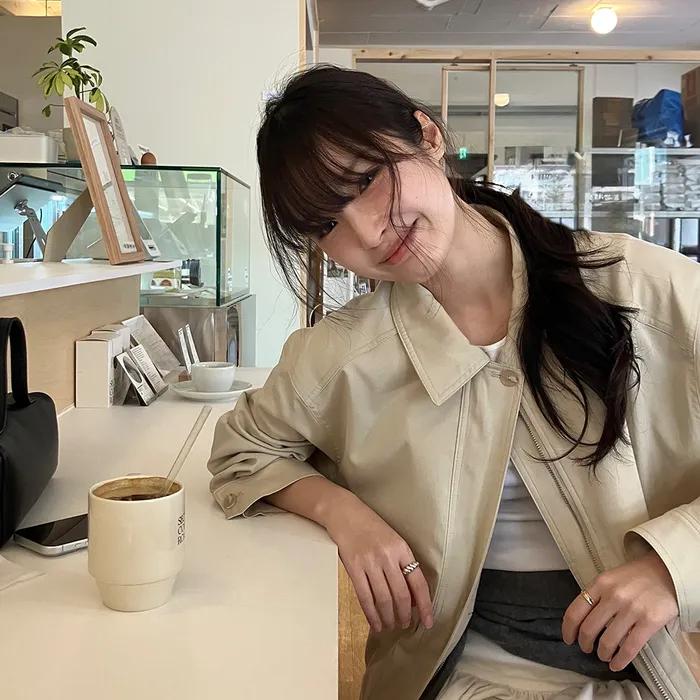 모브 벌룬 실루엣 블루종 [BEIGE]