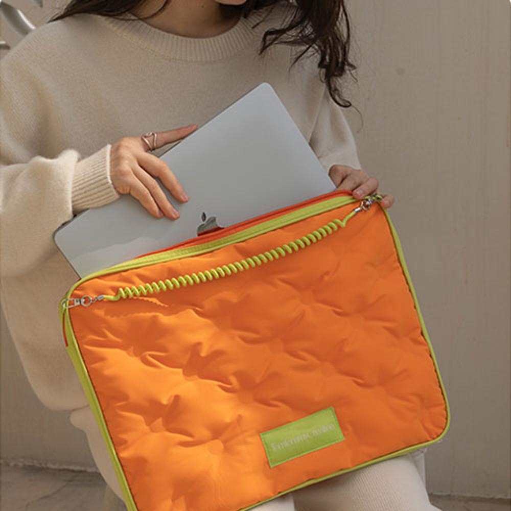 통통 오렌지 패딩 13인치 14인치 맥북 노트북 파우치
