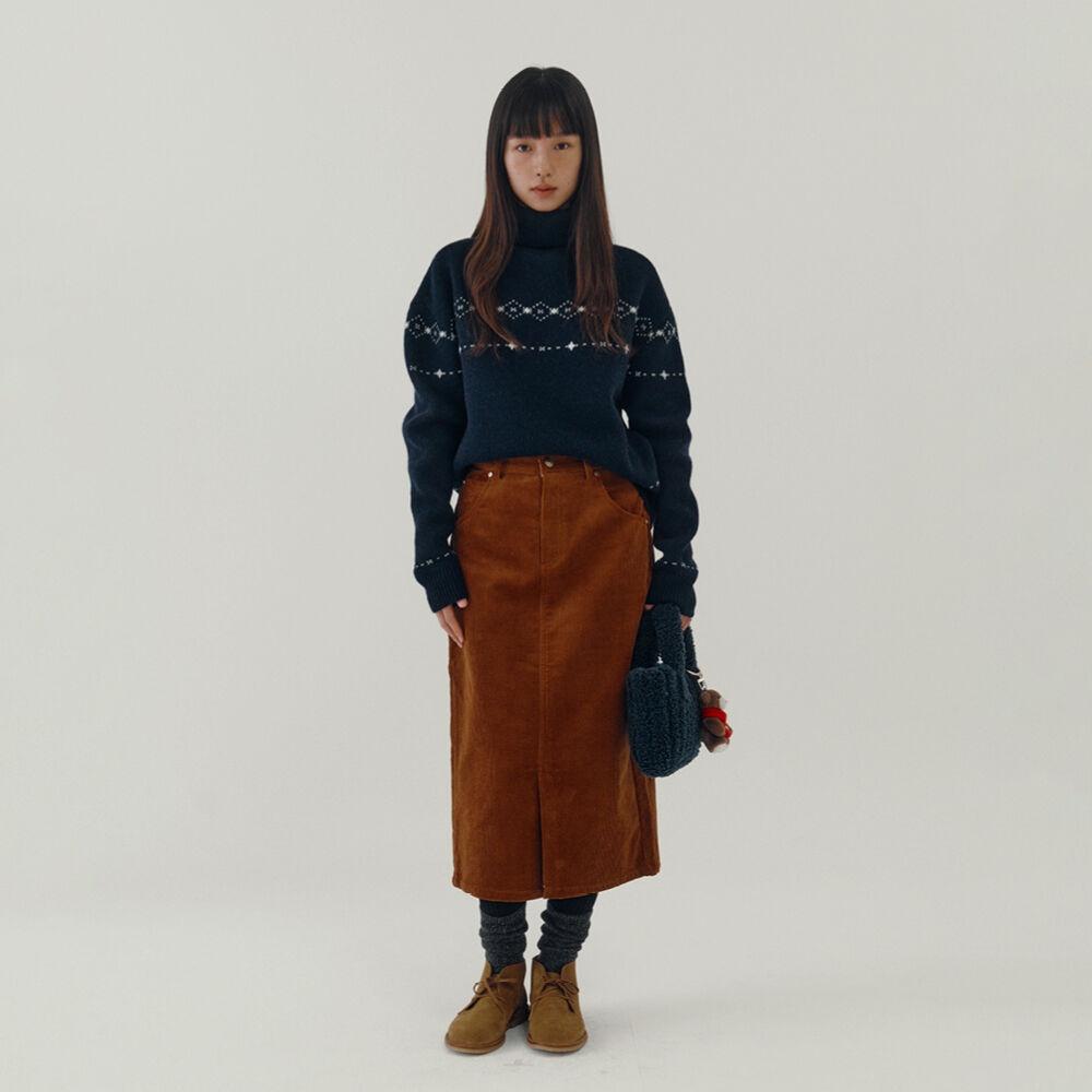 Bell Roll-Neck Sweater (Navy)