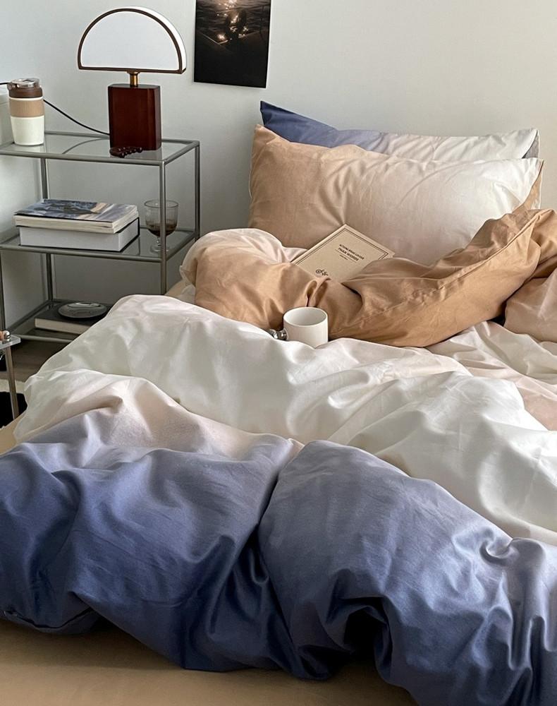페르지아 그라데이션 이불 유니크 배게커버 투톤 원룸 신혼집 침구 퀸 킹