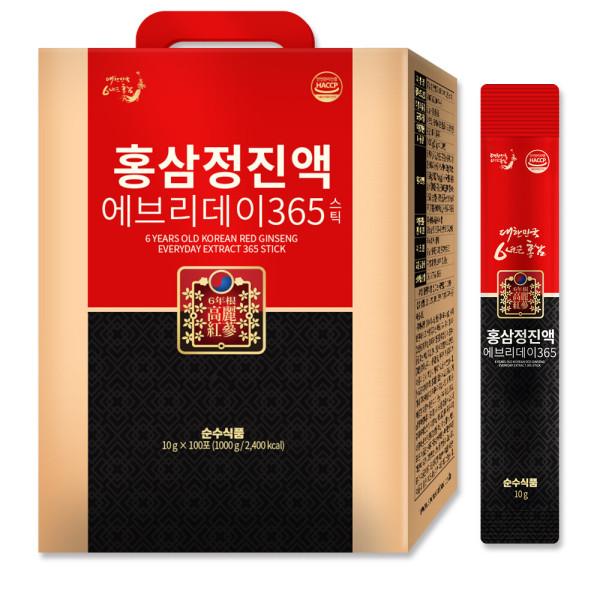 6년근 홍삼 진액 홍삼스틱 100포 에브리데이365 선물세트