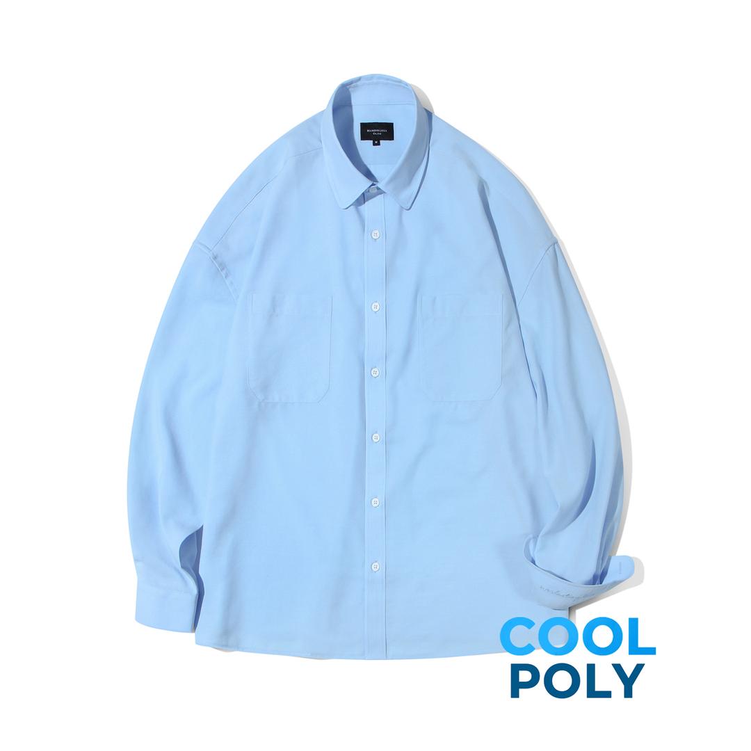 Poly Overfit Shirt S37-2 Sky Blue