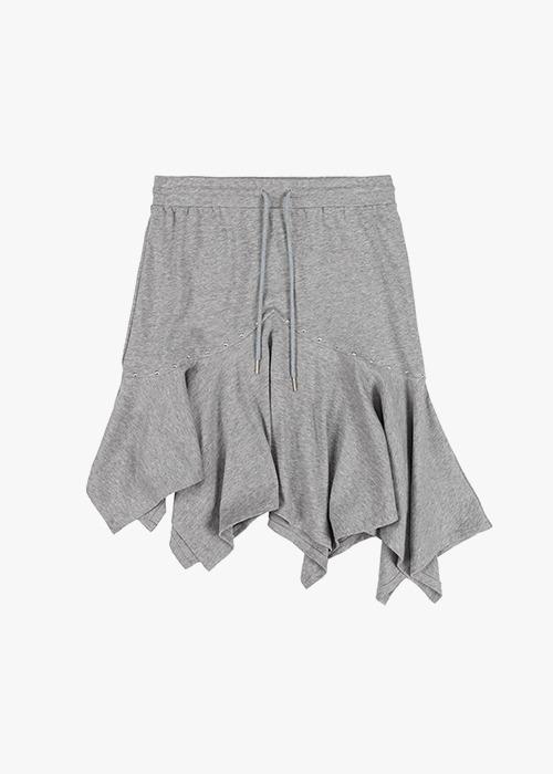 Asymmetric Jersey Skirt