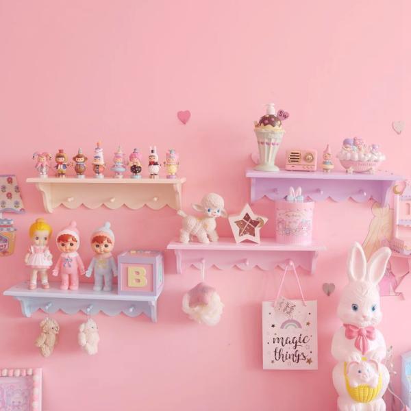 파스텔 리본 벽선반 귀여운 장식품 키덜트 카페 딸