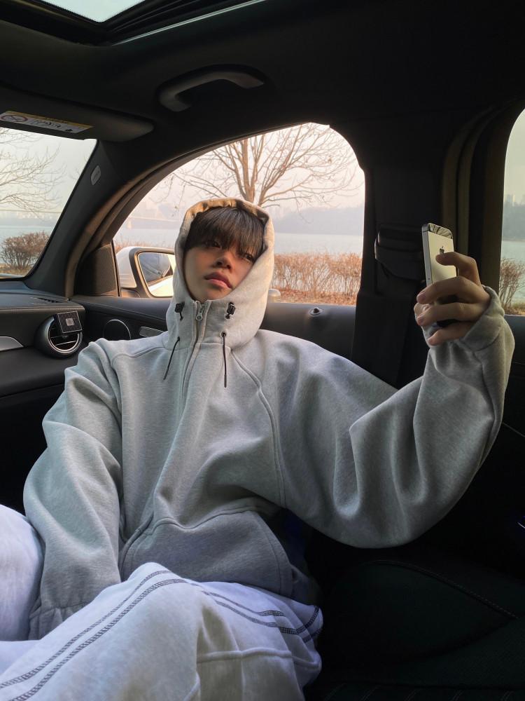 [모델소장,기모후드,겨울후드집업] 고프 하이넥 기모 후드집업(2C)